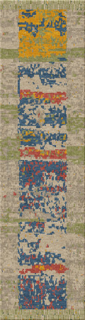 Anna-Veda 8798-ethno mio14- handgefertigter Teppich, persisch (Indien), 10x15 3ply Qualität