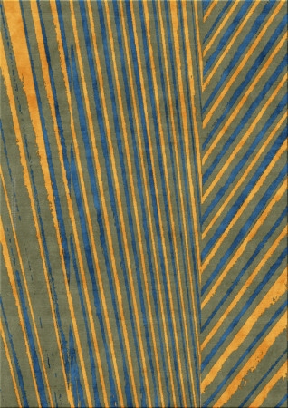Anna-Veda 9595-palm - handgefertigter Teppich,  tibetisch (Indien), 100 Knoten Qualität