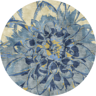 Anna-Veda 9690-flower closeup - handgefertigter Teppich,  tibetisch (Indien), 100 Knoten Qualität