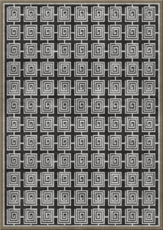 Anna-Veda 13817-lavish meander - handgefertigter Teppich,  tibetisch (Indien), 60 Knoten Qualität