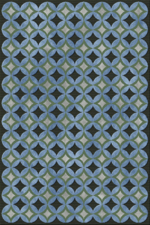 Anna-Veda 13810-carrelage - handgefertigter Teppich,  getuftet (Indien), 24x24 5ply Qualität