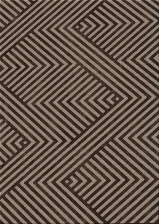 Anna-Veda 11689-triangle grid - handgefertigter Teppich,  getuftet (Indien), 24x24 5ply Qualität