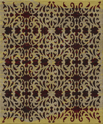 Anna-Veda 12424-floral laced - handgefertigter Teppich,  getuftet (Indien), 24x24 5ply Qualität