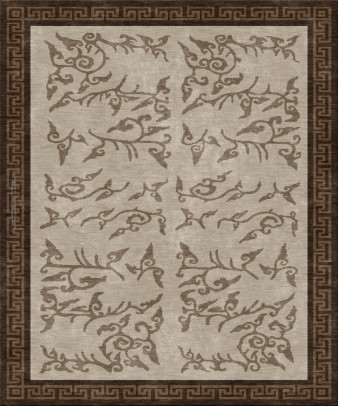 Anna-Veda 13754-ngia ruko - handgefertigter Teppich,  getuftet (Indien), 24x24 5ply Qualität