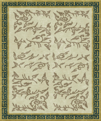 Anna-Veda 12832-ngia ruko - handgefertigter Teppich,  getuftet (Indien), 24x24 5ply Qualität