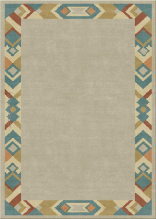Bauhaus 13831-mark square - handgefertigter Teppich,  tibetisch (Indien), 60 Knoten Qualität