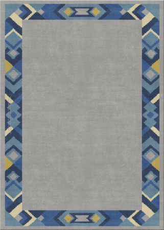 Bauhaus 12888-mark square - handgefertigter Teppich,  tibetisch (Indien), 60 Knoten Qualität