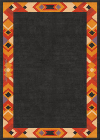 Bauhaus 13832-mark square - handgefertigter Teppich,  tibetisch (Indien), 60 Knoten Qualität