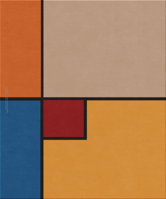 Bauhaus 13527-bauhaus block - handgefertigter Teppich,  getuftet (Indien), 24x24 5ply Qualität