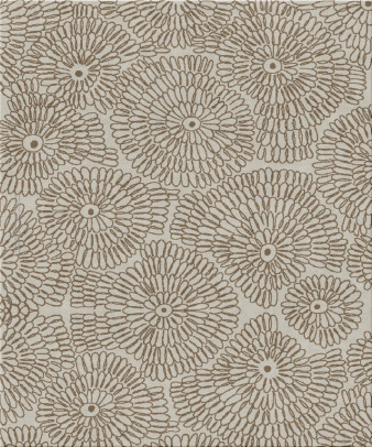collectors edition 4317-AD6 Rosette- handgefertigter Teppich,  tibetisch (Indien), 100 Knoten Qualität