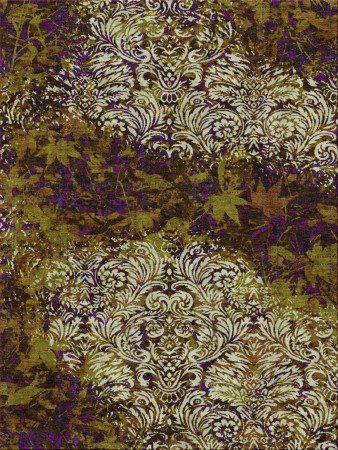 David Setlow 7039-AutumnScroll - handgefertigter Teppich,  tibetisch (Indien), 100 Knoten Qualität