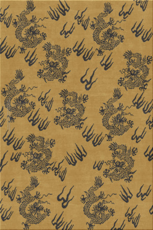 collectors edition 7765-Dragon1 - handgefertigter Teppich,  tibetisch (Indien), 100 Knoten Qualität
