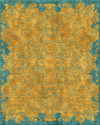collectors edition 7503-ECM4914 - handgefertigter Teppich,  tibetisch (Indien), 100 Knoten Qualität