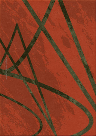 TEMPER by Osnat Soffer 7924-redroude - handgefertigter Teppich,  getuftet (Indien), 24x24 5ply Qualität