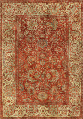 dal passato 6187-Sultanabad - handgefertigter Teppich,  tibetisch (Indien), 100 Knoten Qualität
