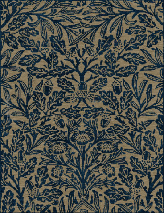 art nouveau 3599-wild bouquet - handgefertigter Teppich,  getuftet (Indien), 24x24 5ply Qualität