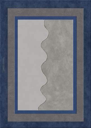 Anna-Veda 8299-framed tide - handgefertigter Teppich,  getuftet (Indien), 24x24 5ply Qualität