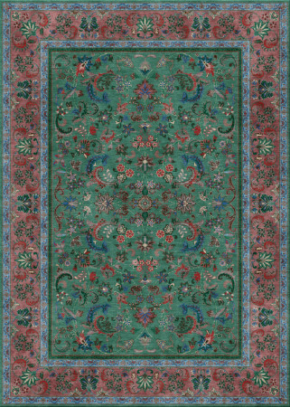 alto nodo 7712-keshan - handgefertigter Teppich,  persisch (Indien), 40x40 3ply Qualität