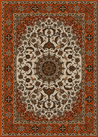 alto nodo 7646-Isfahan - handgefertigter Teppich,  persisch (Indien), 40x40 3ply Qualität
