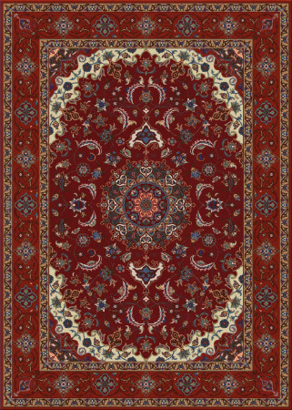 alto nodo 7645-Isfahan - handgefertigter Teppich,  persisch (Indien), 40x40 3ply Qualität