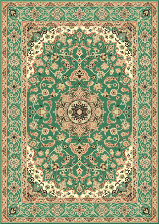 alto nodo 7647-Isfahan - handgefertigter Teppich,  persisch (Indien), 40x40 3ply Qualität