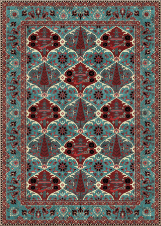alto nodo 8155-fw110 - handgefertigter Teppich,  tibetisch (Indien), 100 Knoten Qualität
