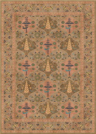 alto nodo 8259-fw110 - handgefertigter Teppich,  tibetisch (Indien), 100 Knoten Qualität