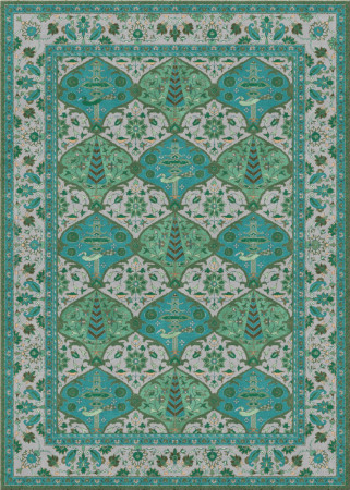alto nodo 7990-fw110 - handgefertigter Teppich,  tibetisch (Indien), 100 Knoten Qualität