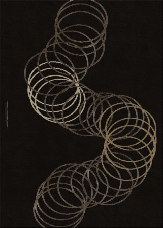 Anna-Veda 8313-spiralle1 - handgefertigter Teppich,  getuftet (Indien), 24x24 5ply Qualität