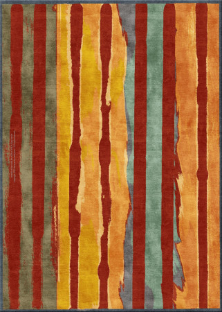 Anna-Veda 8542-uneavenque - handgefertigter Teppich,  tibetisch (Indien), 60 Knoten Qualität