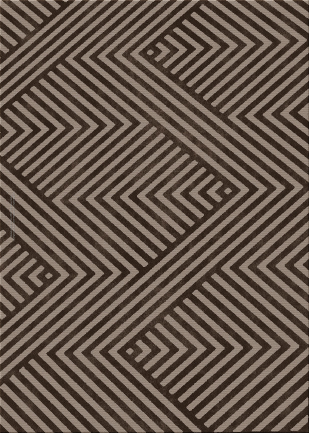 Anna-Veda 11689-triangle grid - handgefertigter Teppich,  getuftet (Indien), 24x24 5ply Qualität