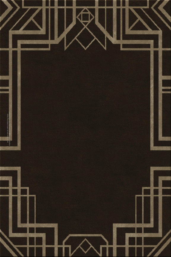 art decot 13632-ziggurats - handgefertigter Teppich,  getuftet (Indien), 24x24 5ply Qualität