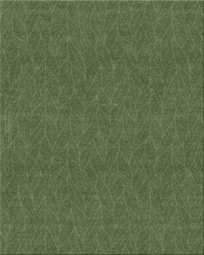 collectors edition 629-Leaf bed - handgefertigter Teppich,  tibetisch (Indien), 100 Knoten Qualität