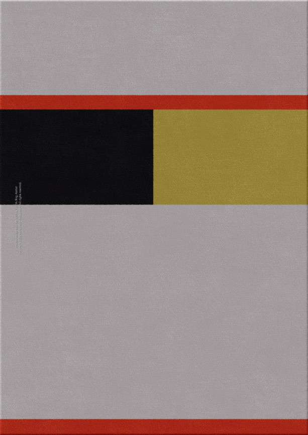 Bauhaus 7541-three bars - handgefertigter Teppich,  getuftet (Indien), 24x24 5ply Qualität