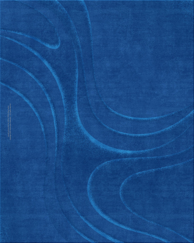 Anna-Veda 6891-wave - handgefertigter Teppich,  tibetisch (Indien), 100 Knoten Qualität